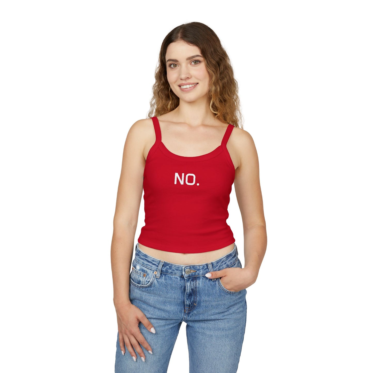 Women's Spaghetti Strap Tank Top - "NO."