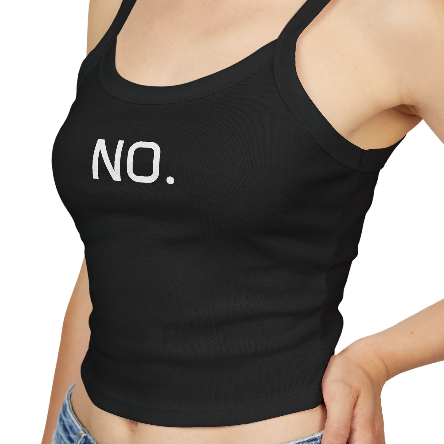 Women's Spaghetti Strap Tank Top - "NO."