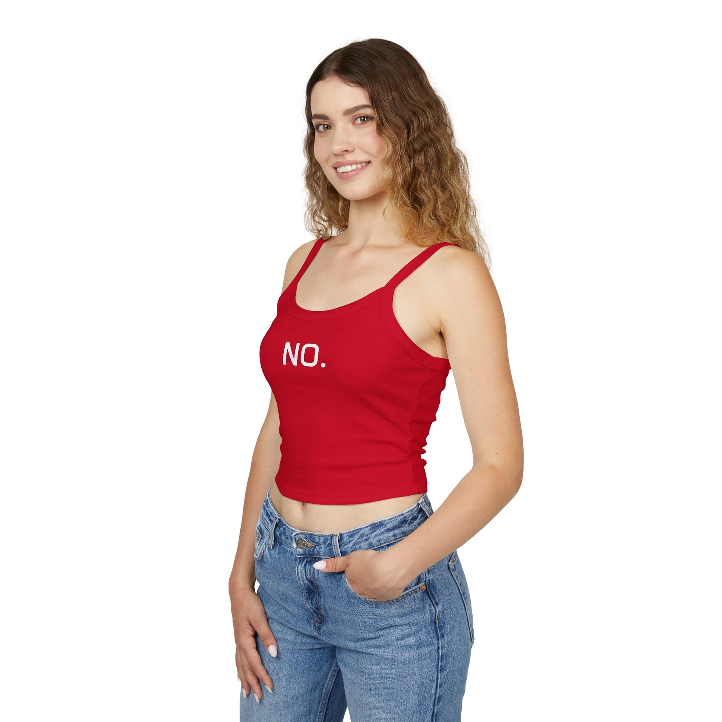 Women's Spaghetti Strap Tank Top - "NO."