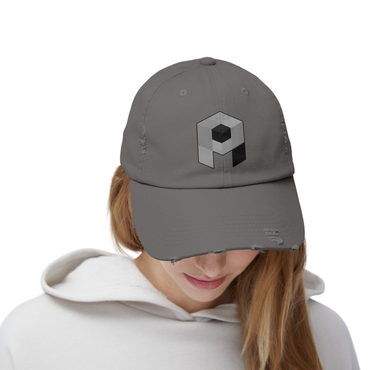 Unisex Pixel Athletics Logo Distressed Cap