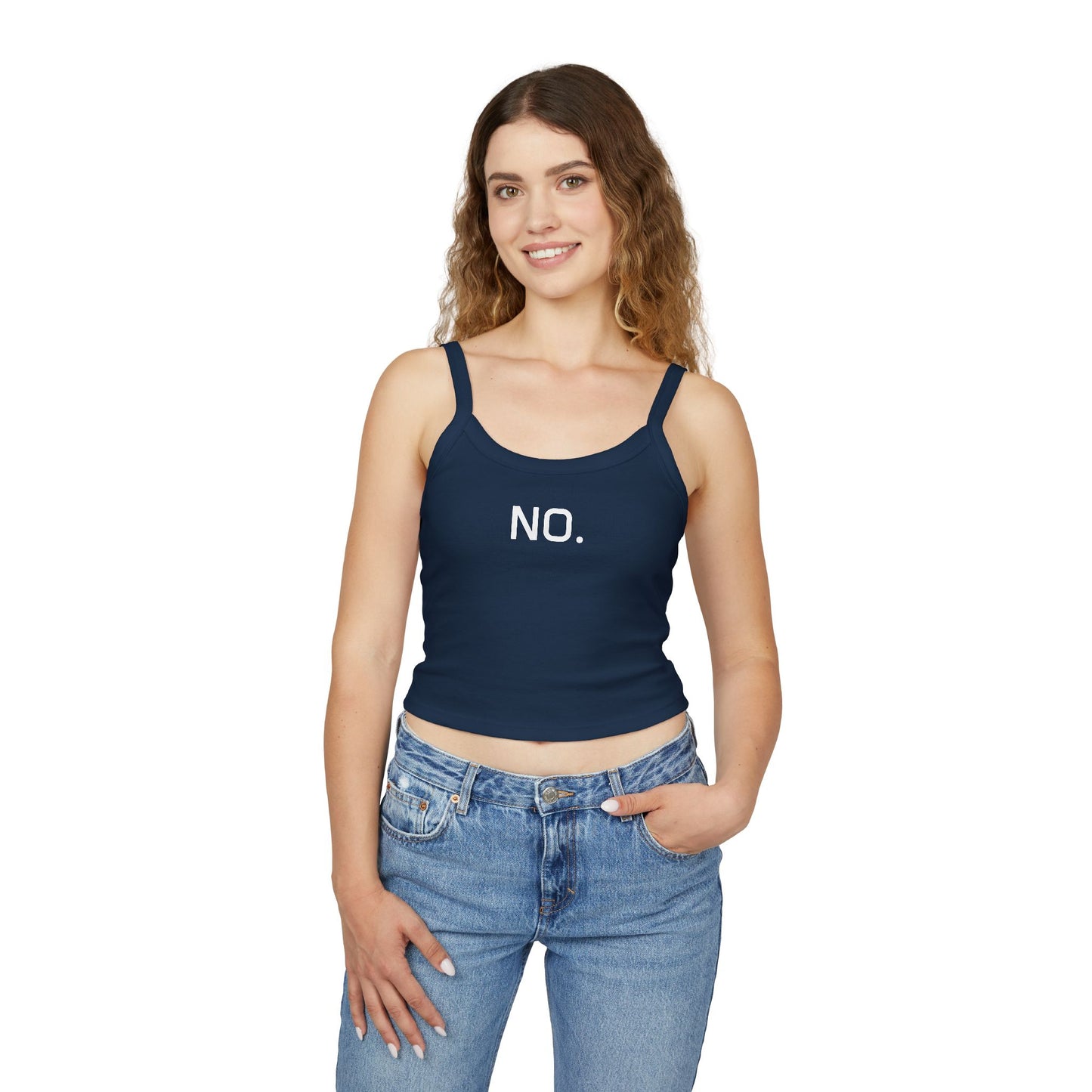 Women's Spaghetti Strap Tank Top - "NO."