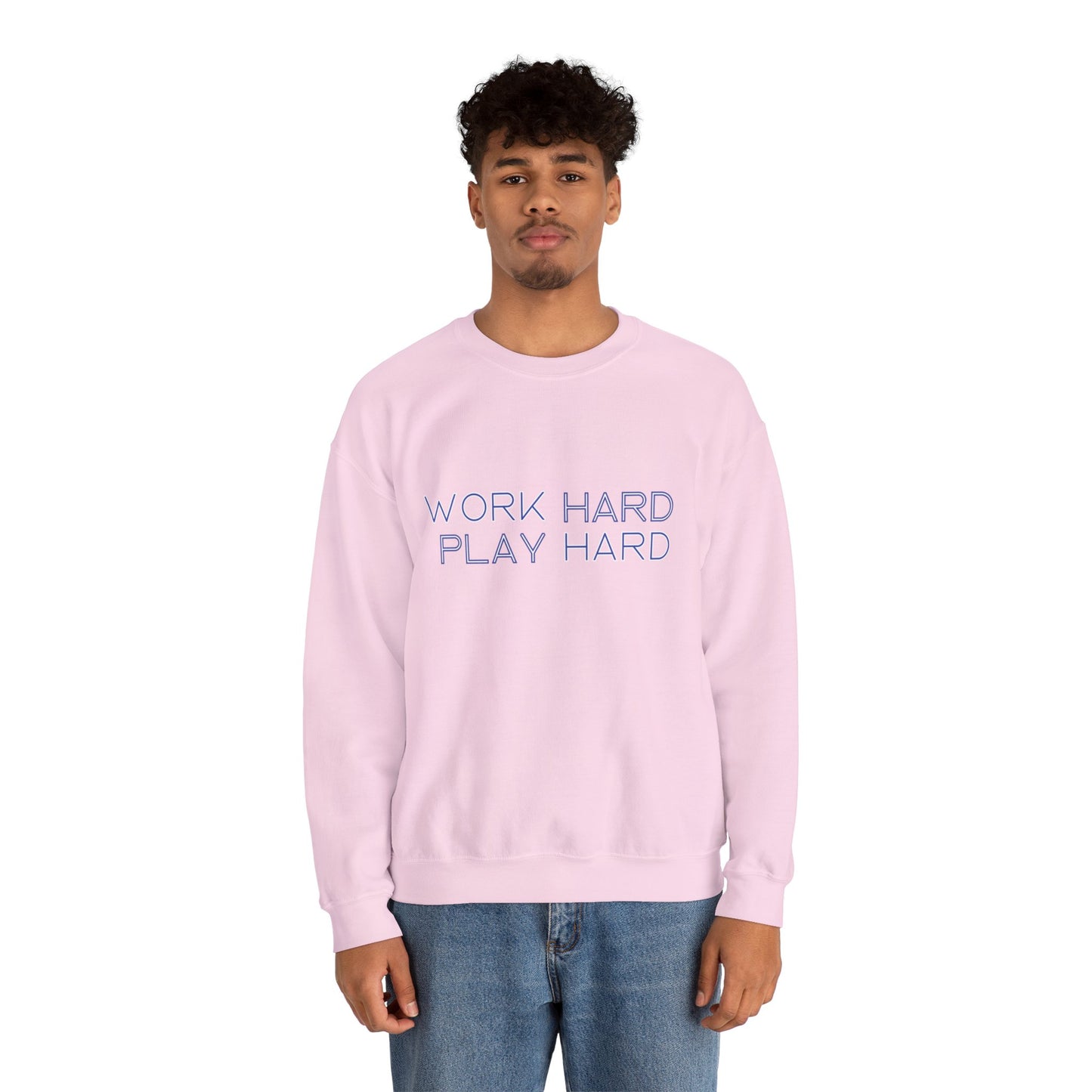 Stay Cozy, Stay Driven: Work Hard. Play Hard. Unisex Heavy Blend™ Crewneck Sweatshirt