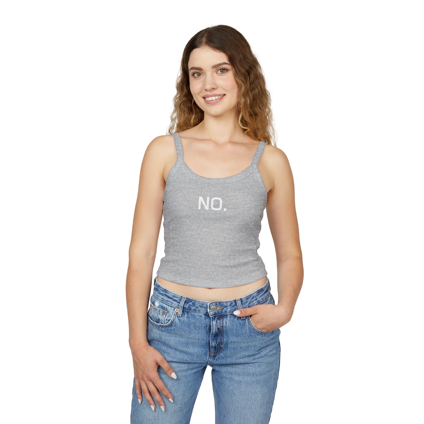 Women's Spaghetti Strap Tank Top - "NO."