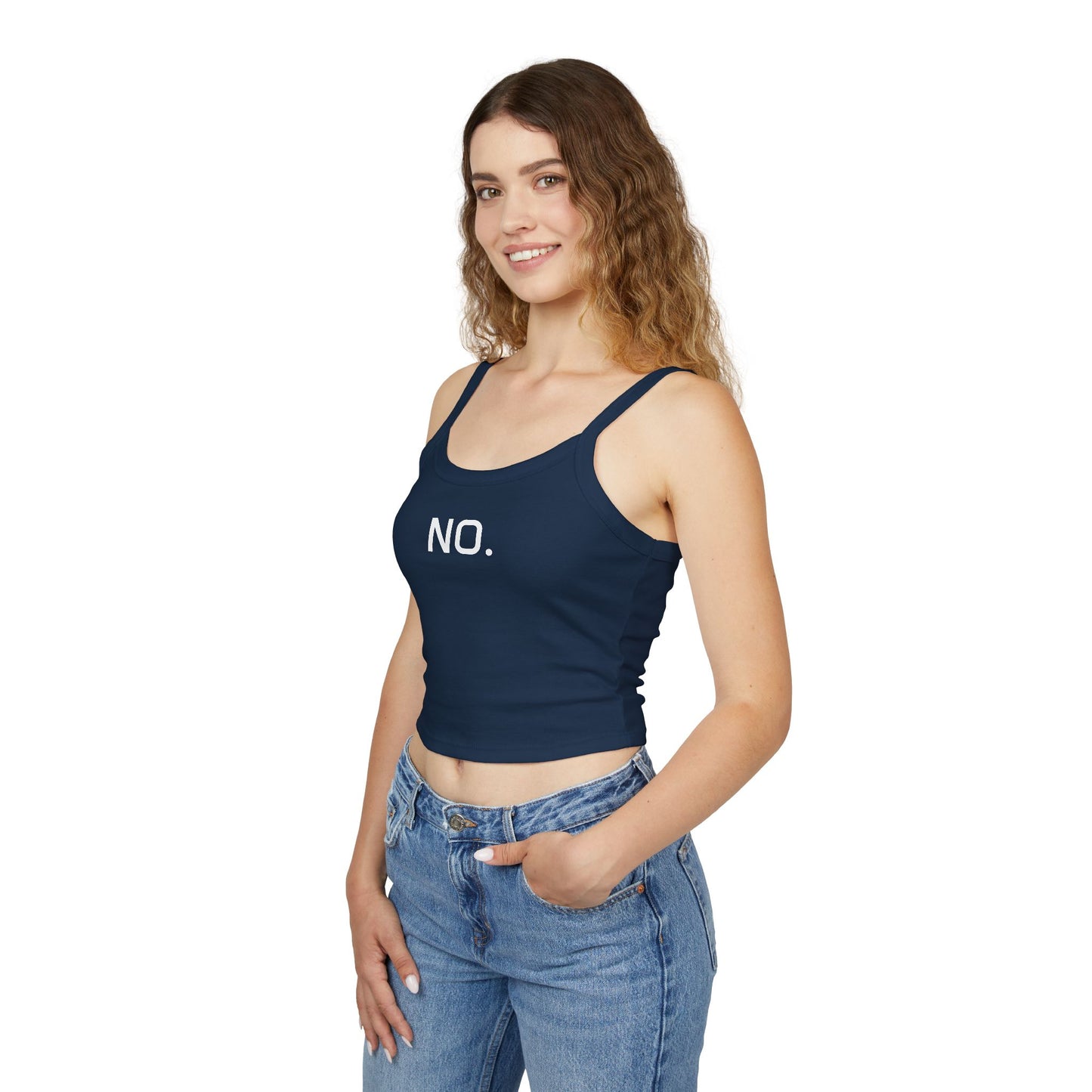 Women's Spaghetti Strap Tank Top - "NO."