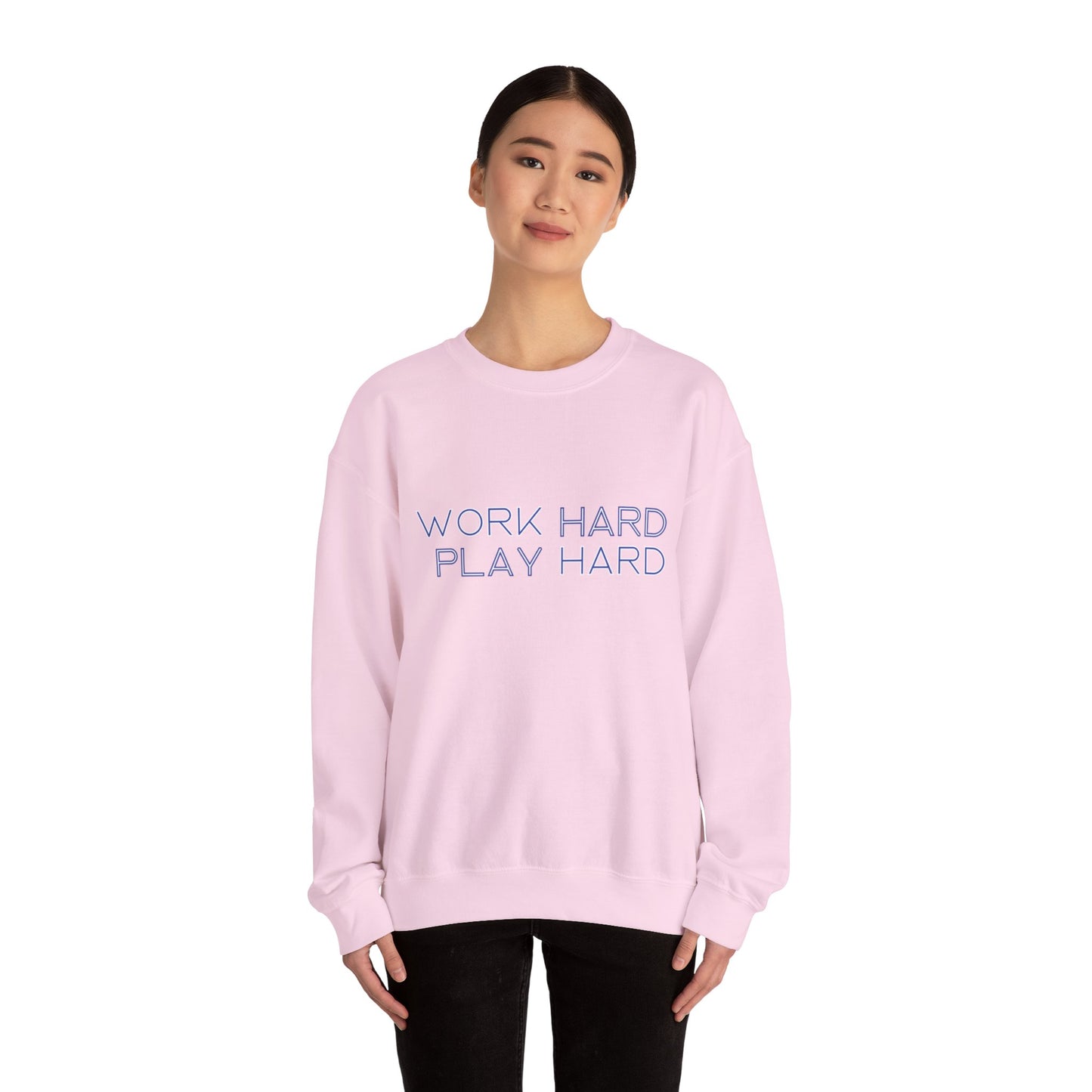 Stay Cozy, Stay Driven: Work Hard. Play Hard. Unisex Heavy Blend™ Crewneck Sweatshirt