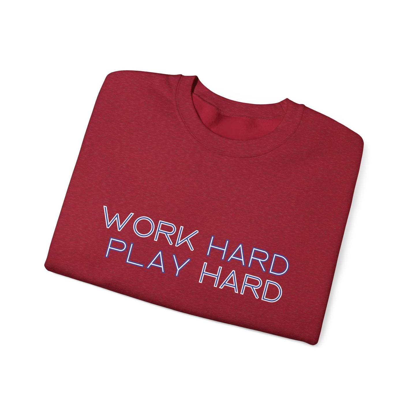 Stay Cozy, Stay Driven: Work Hard. Play Hard. Unisex Heavy Blend™ Crewneck Sweatshirt