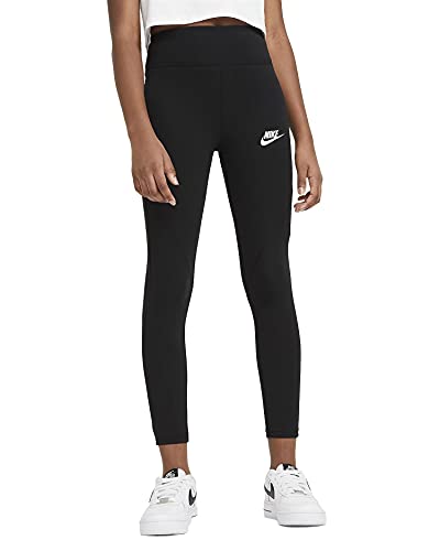 Nike NSW Favorites Graphic HW Leggings (Little Kids/Big Kids) Black/White