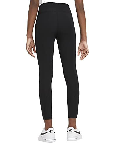 Nike NSW Favorites Graphic HW Leggings (Little Kids/Big Kids) Black/White