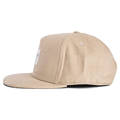 Blackskies Ivory Snapback Cap | Women Men Baseball Cap Surfer Skater Basecap Beige Corduroy