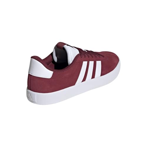 adidas Men's VL Court 3.0 Sneaker, Shadow Red/White/Shadow Red