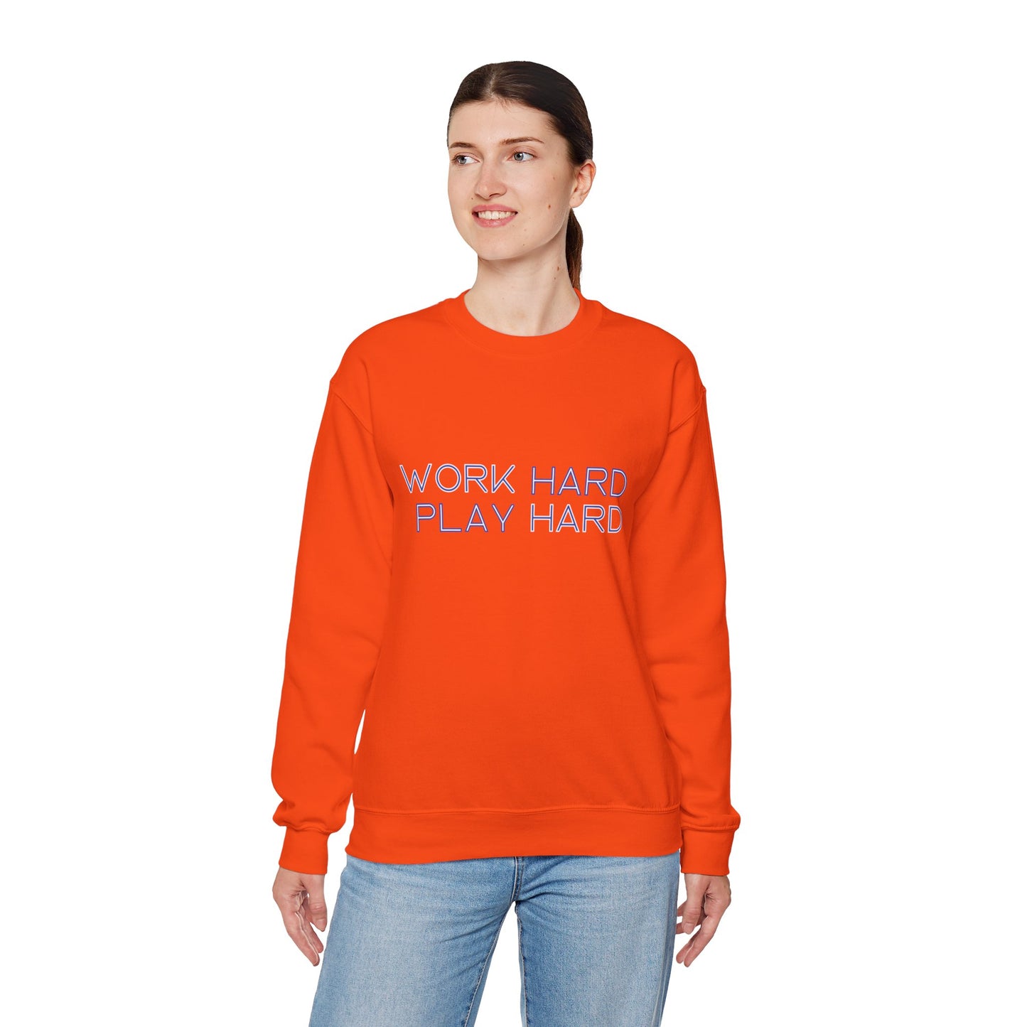 Stay Cozy, Stay Driven: Work Hard. Play Hard. Unisex Heavy Blend™ Crewneck Sweatshirt