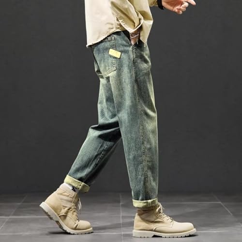 Jeans for Men Baggy Pants Loose Fit Pants Vintage Clothes Men Pockets Trousers