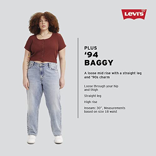 Levi's Womens 94 Baggy (Also Available In Plus) Jeans, Black Stonewash