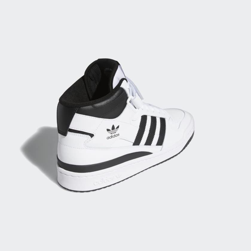 adidas Men's Forum Mid Sneaker, White/Black/White