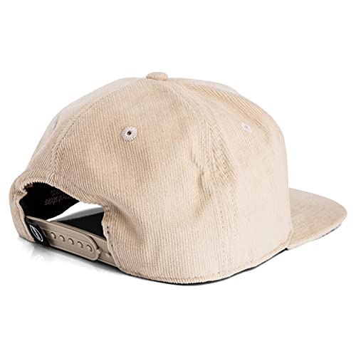 Blackskies Ivory Snapback Cap | Women Men Baseball Cap Surfer Skater Basecap Beige Corduroy