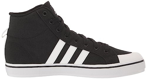 adidas Men's Bravada 2.0 Lifestyle Skateboarding Canvas Mid-Cut Skate Shoe, Black/White/White