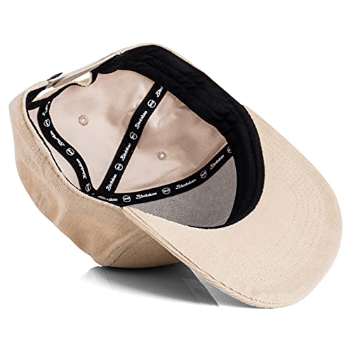 Blackskies Ivory Snapback Cap | Women Men Baseball Cap Surfer Skater Basecap Beige Corduroy