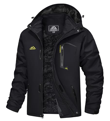 MAGCOMSEN Ski Jacket for Men - Winter Parka with Hood, Waterproof and Warm