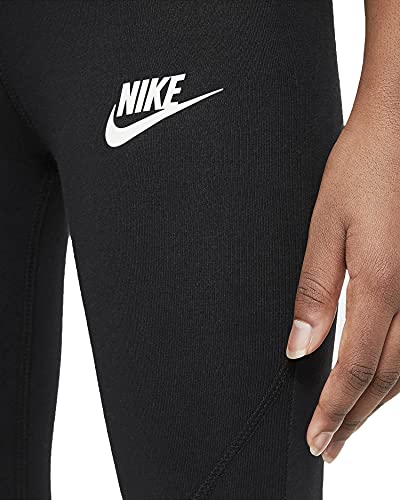 Nike NSW Favorites Graphic HW Leggings (Little Kids/Big Kids) Black/White