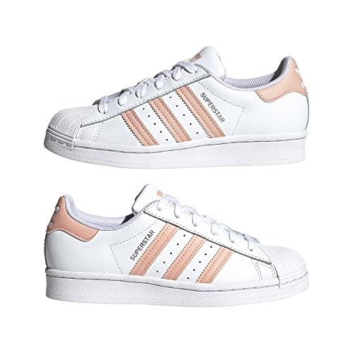 adidas Originals Superstar Legacy Skate Shoe, White/Haze Coral/White