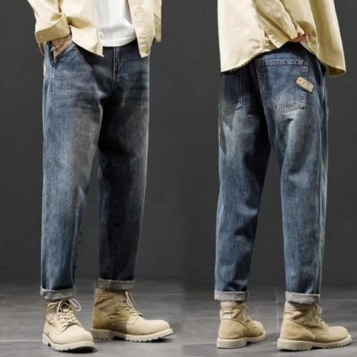 Jeans for Men Baggy Pants Loose Fit Pants Vintage Clothes Men Pockets Trousers