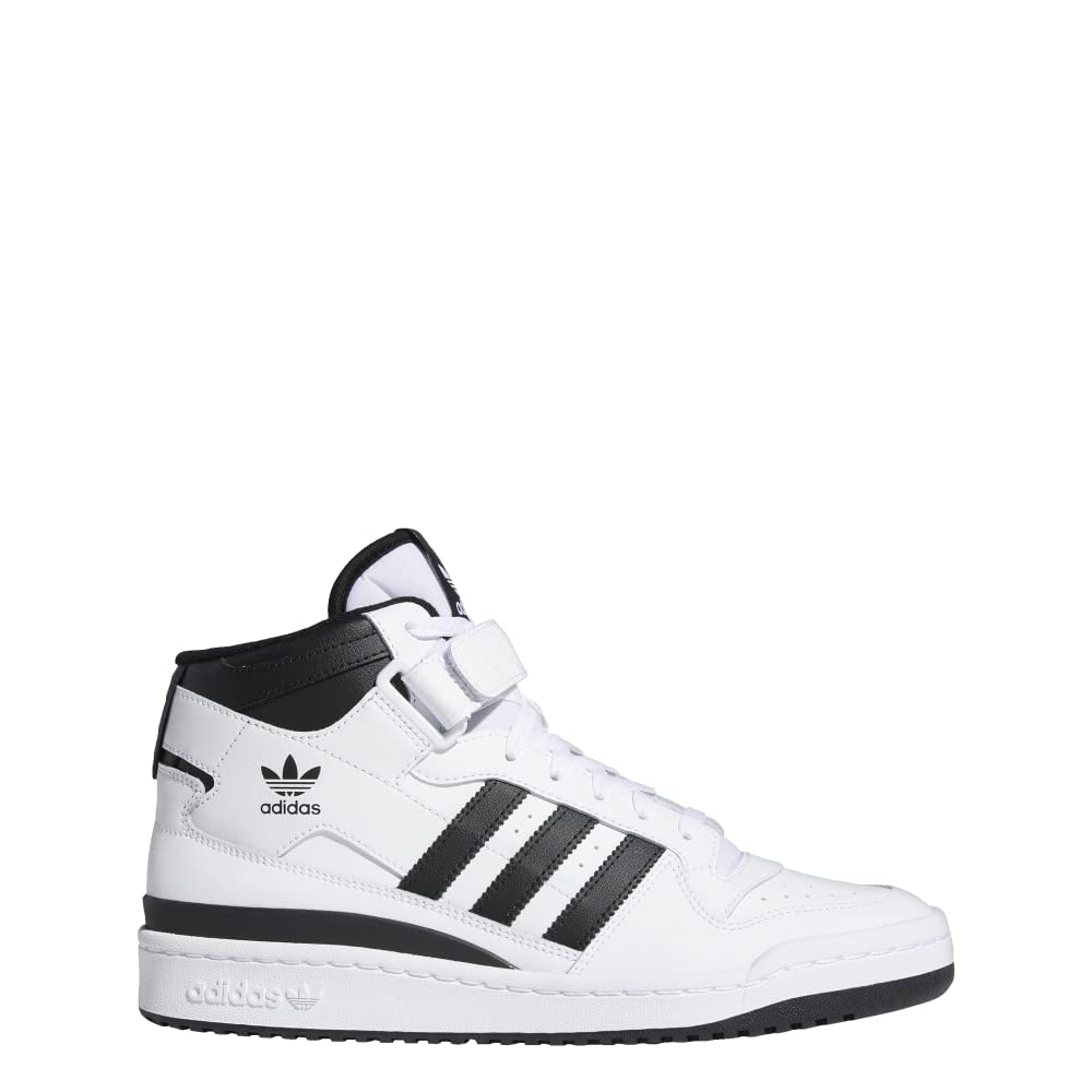 adidas Men's Forum Mid Sneaker, White/Black/White