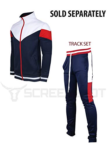 SCREENSHOT-F11956 Mens Urban Hip Hop Premium Track Jacket - Athletic Color Block Fashion Sweatshirt