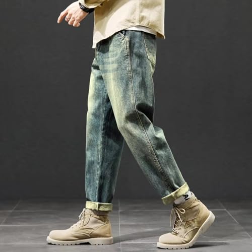 Jeans for Men Baggy Pants Loose Fit Pants Vintage Clothes Men Pockets Trousers