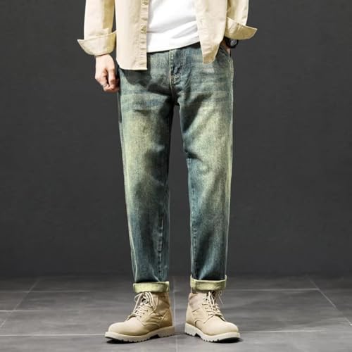 Jeans for Men Baggy Pants Loose Fit Pants Vintage Clothes Men Pockets Trousers