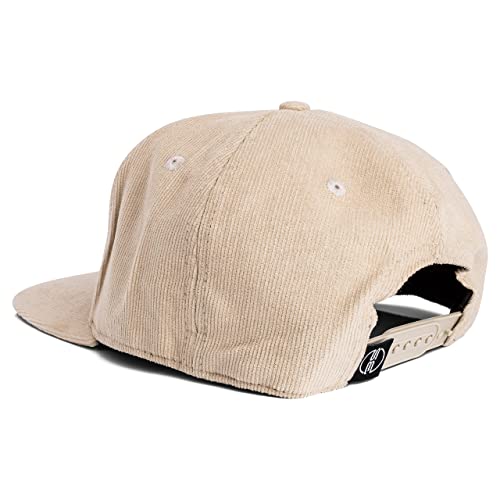 Blackskies Ivory Snapback Cap | Women Men Baseball Cap Surfer Skater Basecap Beige Corduroy