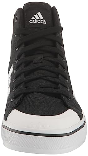 adidas Men's Bravada 2.0 Lifestyle Skateboarding Canvas Mid-Cut Skate Shoe, Black/White/White