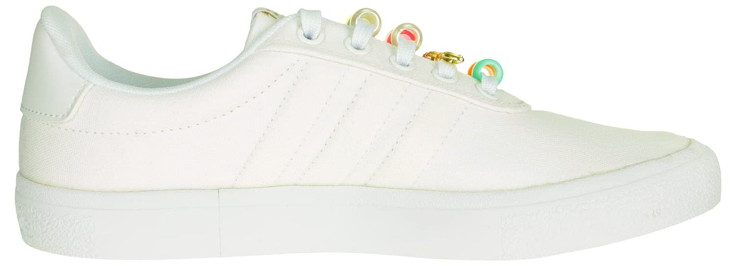 adidas Women's Vulc RAID3R Skateboarding Shoes, Cloud White/Cloud White/Gold Metallic