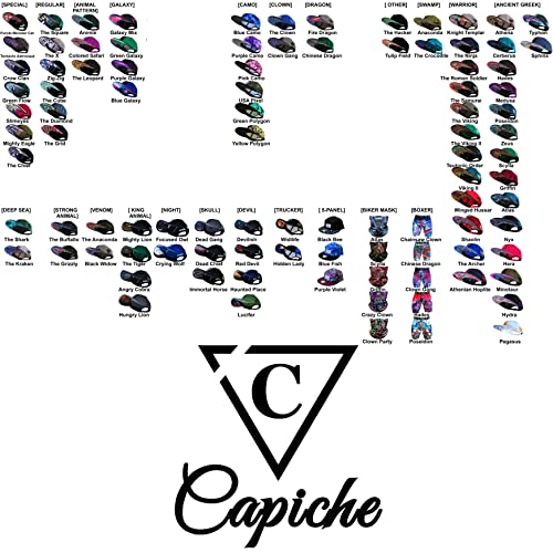 Capiche [99+ Variations] Snapback Cap, Hydra, Black and Purple Baseball Hat, Zilla, Serpentine Water Monster, Greek Mythology, Roman, LEMA, Underworld, Tattoo Art, Greece