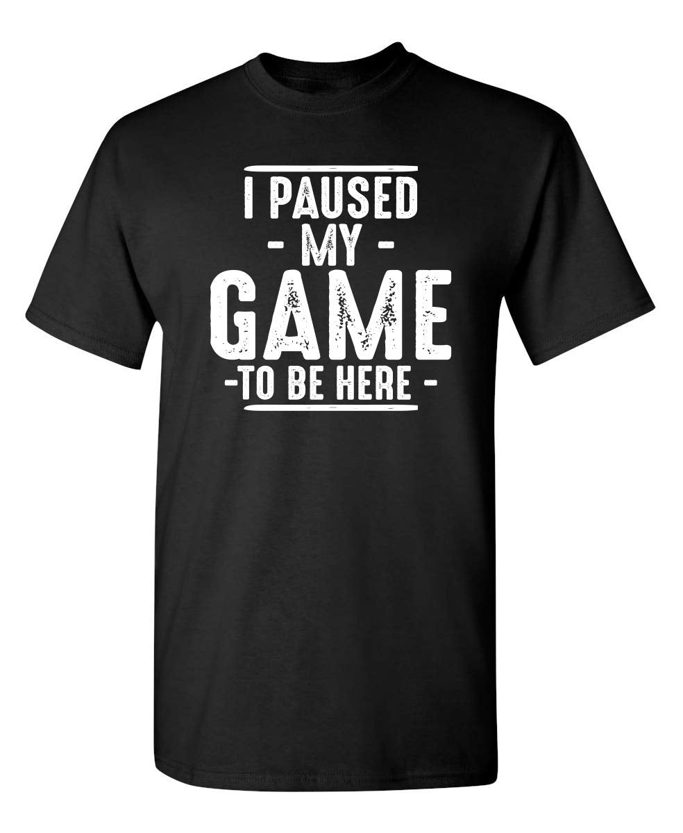 I Paused My Game Graphic Novelty Sarcastic Funny T Shirt