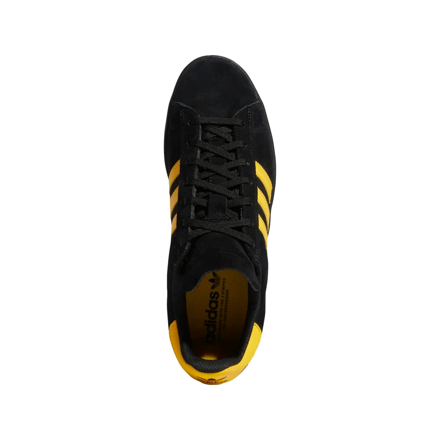 adidas Mens Campus ADV Skateboarding Shoes, Core Black/Bold Gold/Core Black