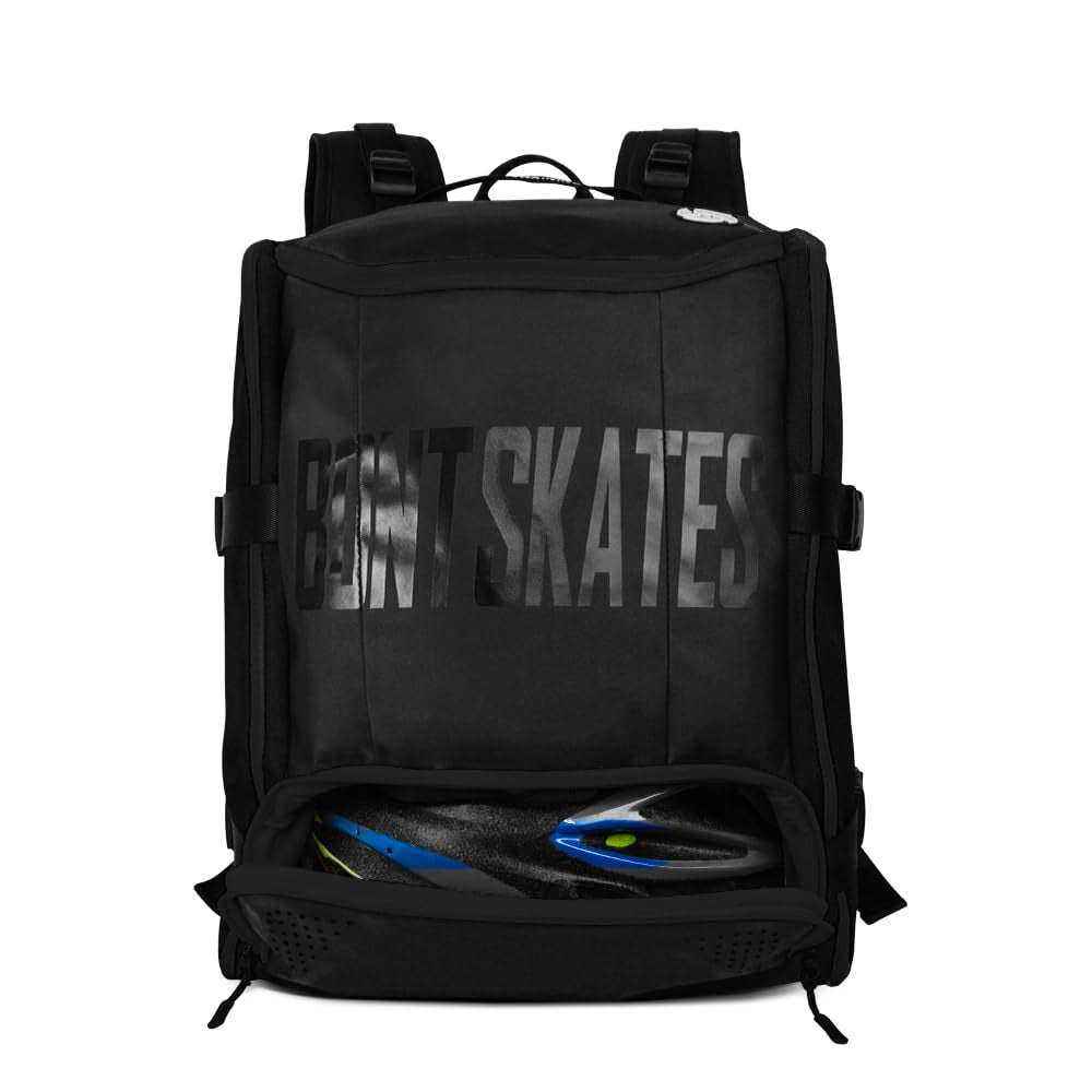 Bont Skates - Multi Sport Skate Backpack Travel Bag - Inline Ice Roller Speed Skating (Black)