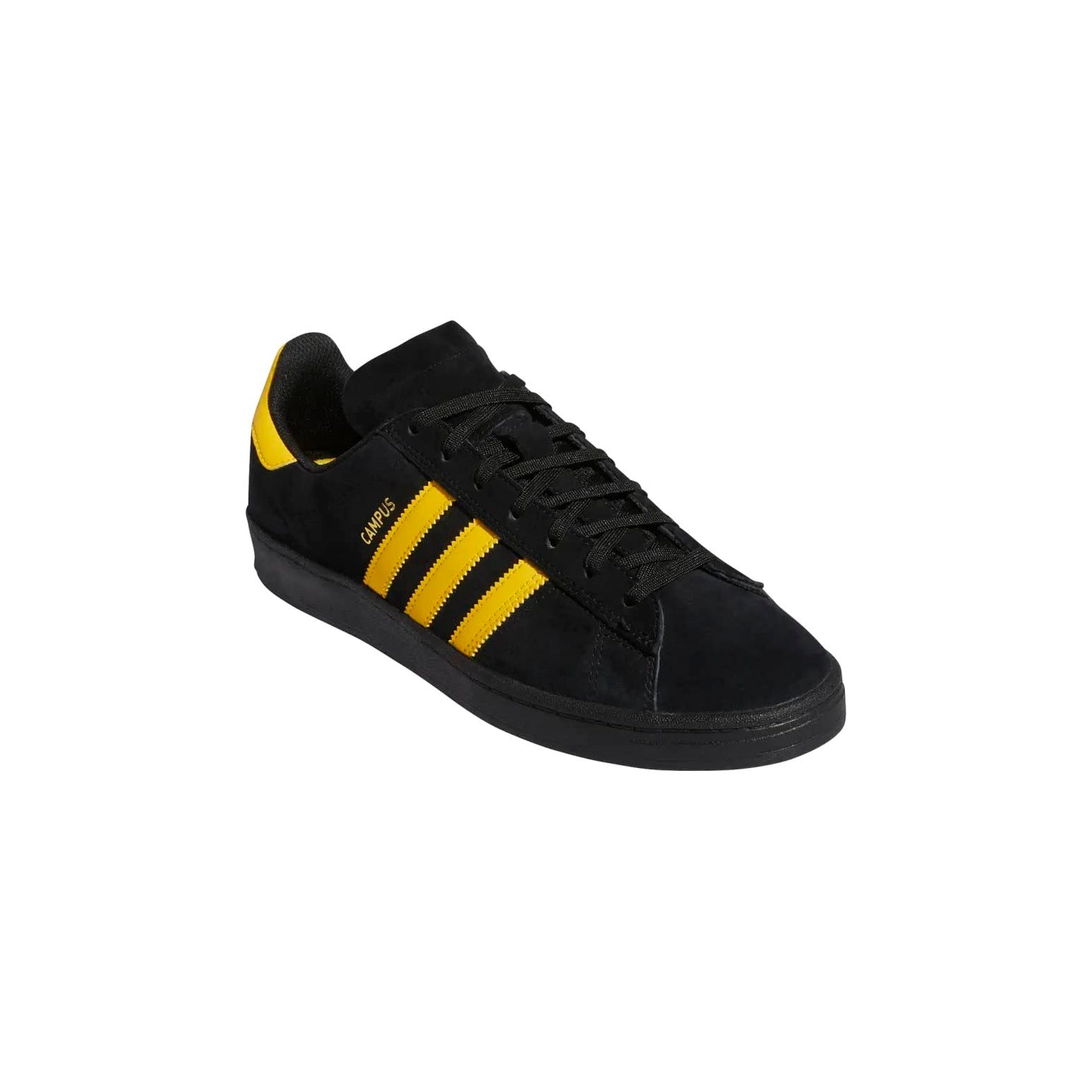 adidas Mens Campus ADV Skateboarding Shoes, Core Black/Bold Gold/Core Black