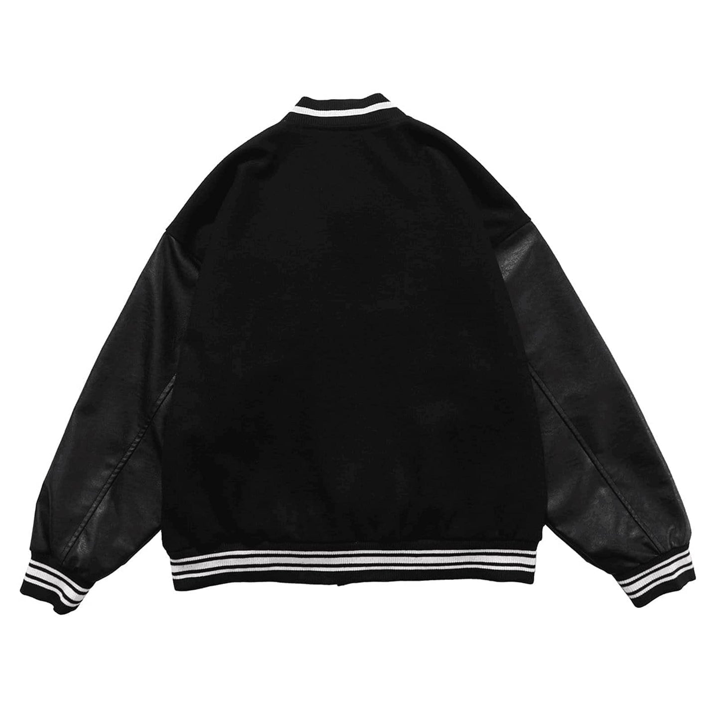 Aelfric Eden Varsity Jacket Mens Black Vintage Bomber Jackets Y2k Oversized Graphic Baseball Letterman Jacket