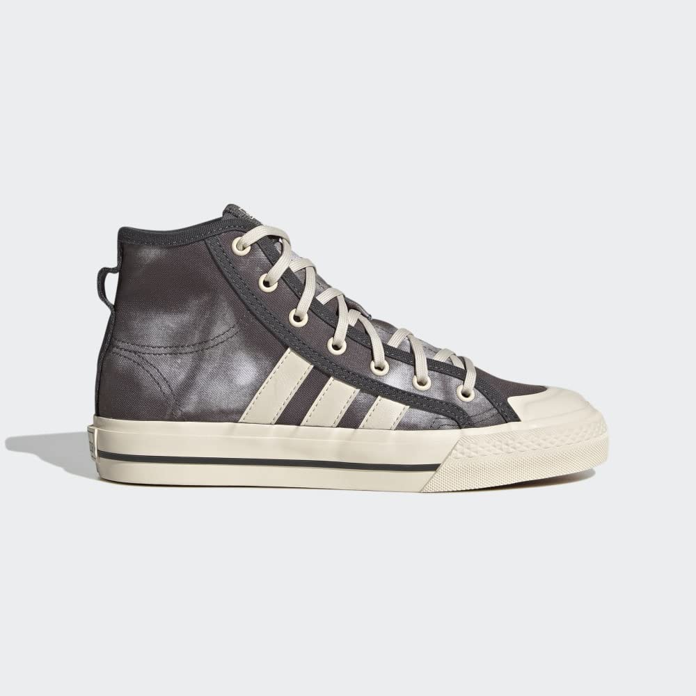 adidas Originals Nizza Hi RF Skate Shoe, Off White/White/Chalk White, Unisex