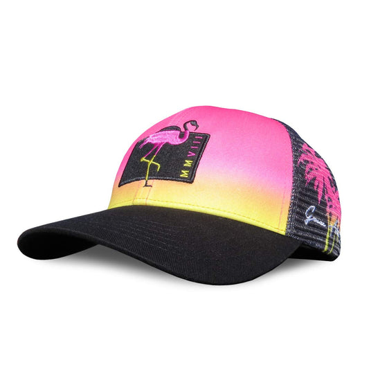 Grace Folly Beach Trucker Hats for Women- Snapback Baseball Cap for Summer (Flamingo)