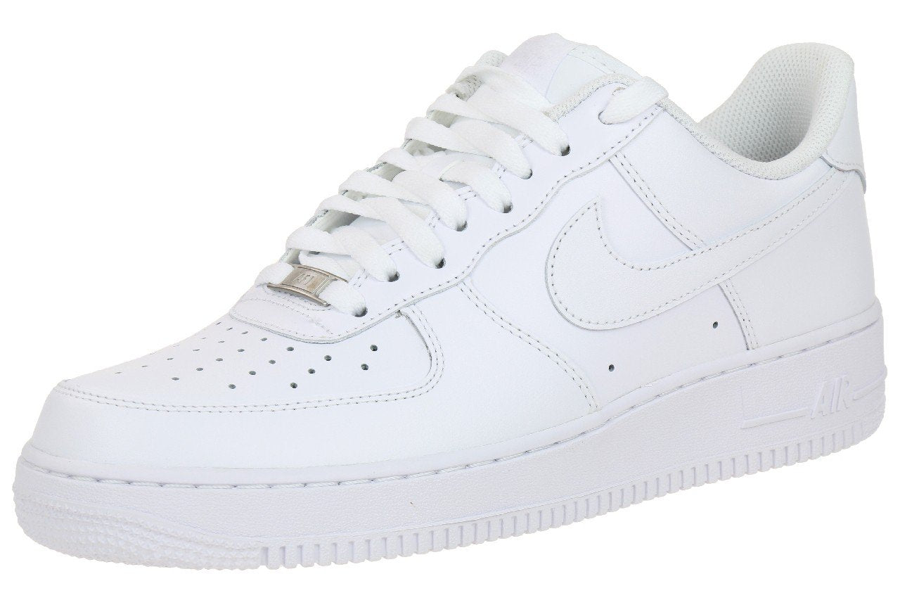 NIKE Men's Air Force 1 Low Sneaker, White/White