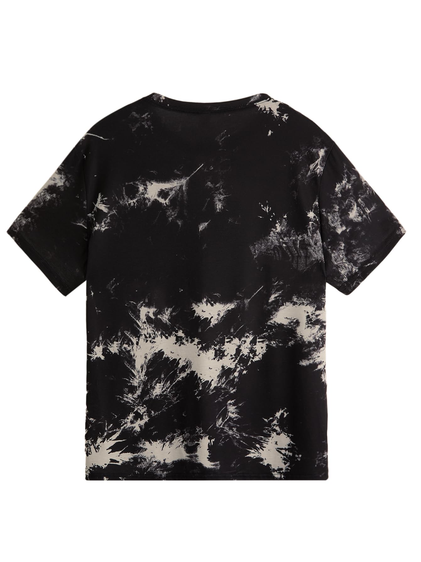 Verdusa Men's Tie Dye Short Sleeve Round Neck Tee Top Multicolor