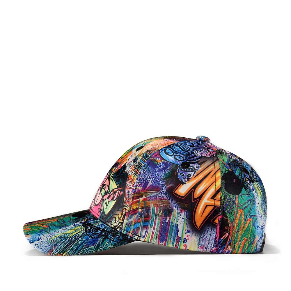 Quanhaigou Printed Baseball Cap,Graffiti Unisex Snapback Hip Hop Hats Cool Adjustable Summer Hats (Blue Eyes)