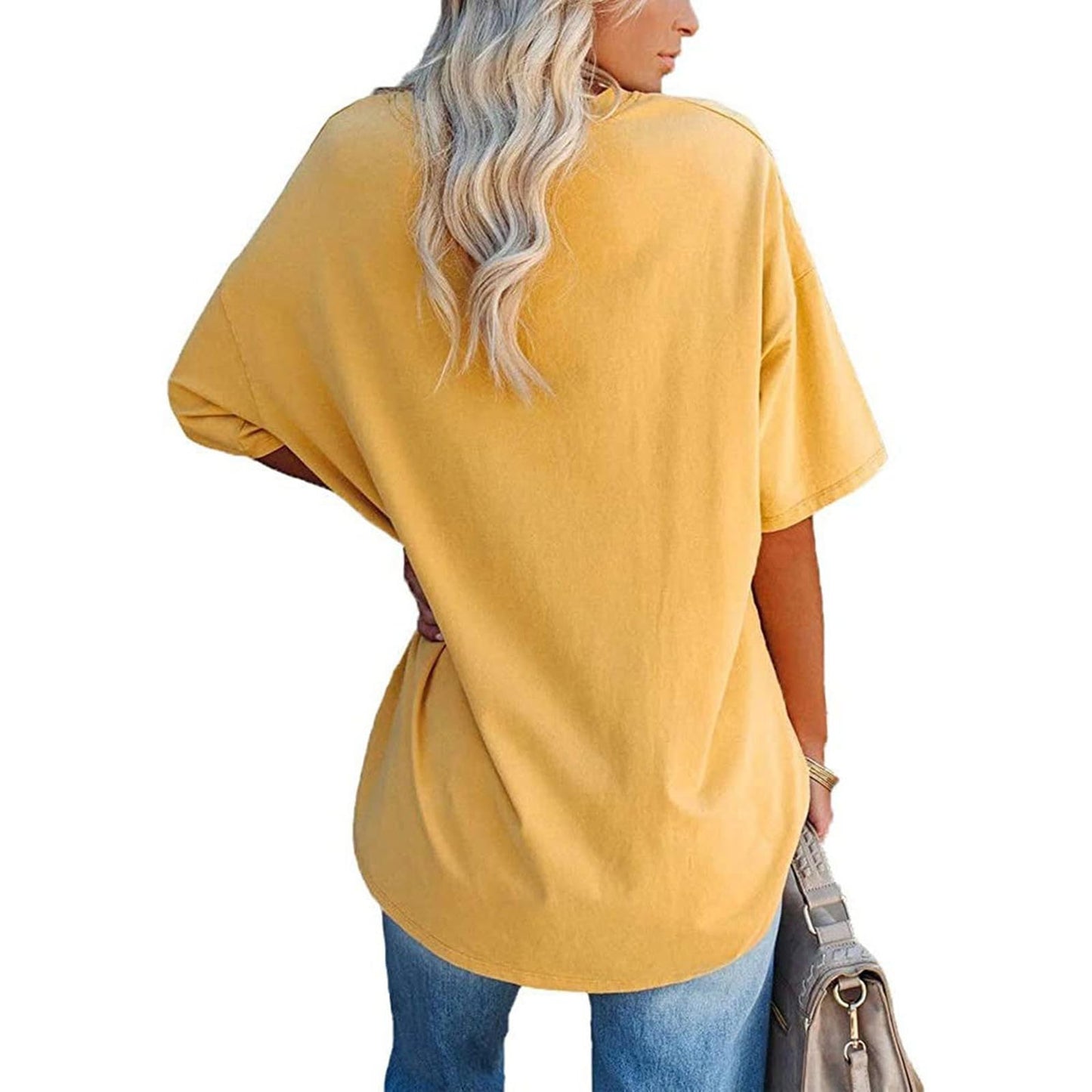 Women's Tunic Tops Oversized T Shirts for Women Loose Fit Crewneck Short Sleeve Tops Summer Casual Blouse