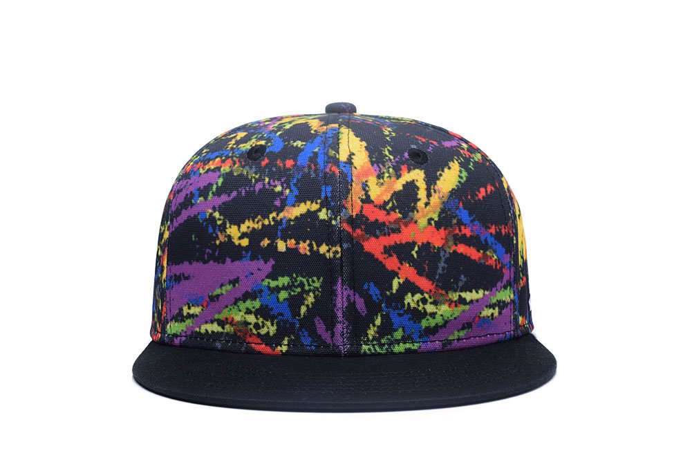 Quanhaigou Graffiti Starry Sky Printed Dad Caps Adjustable Baseball Cap,Unisex Hip Hop Multicolor Lines Snapback Hat Trucker Hats…