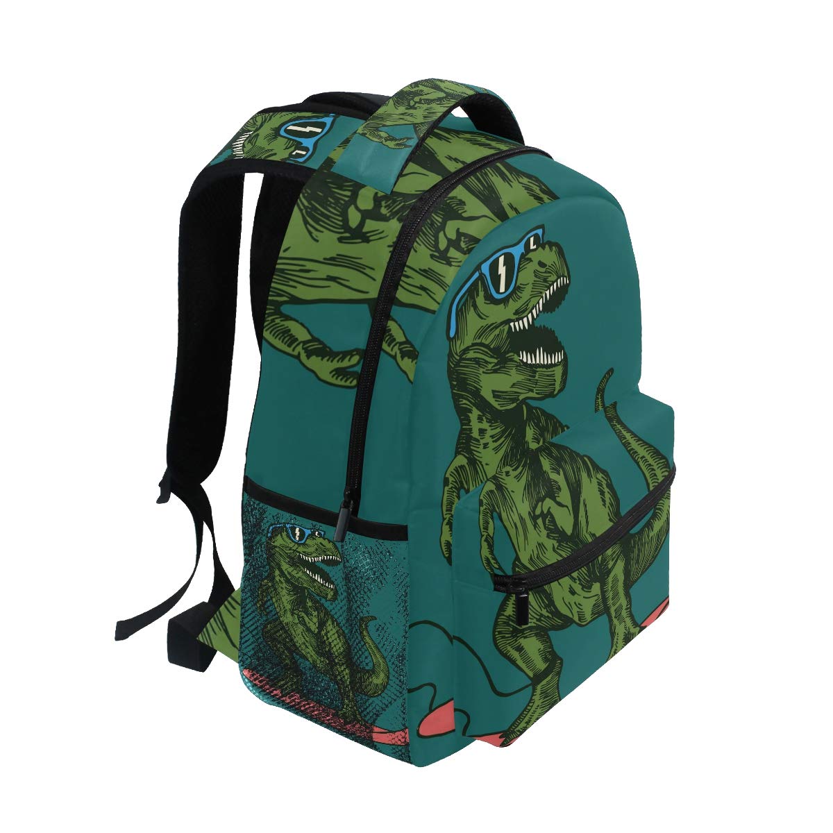 School Backpack Skateboard Dinosaur Teens Girls Boys Schoolbag Travel Bag