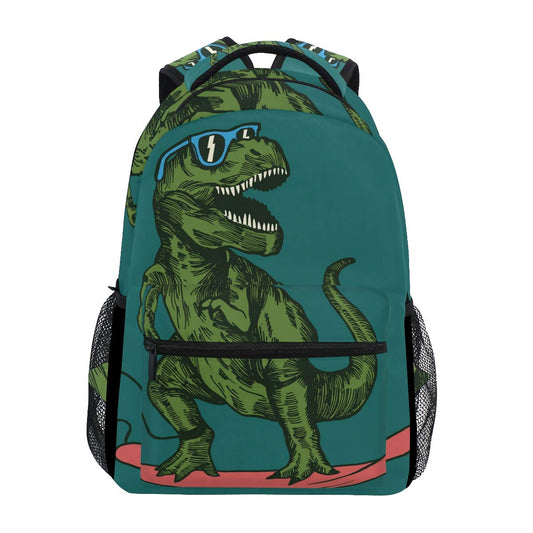 School Backpack Skateboard Dinosaur Teens Girls Boys Schoolbag Travel Bag