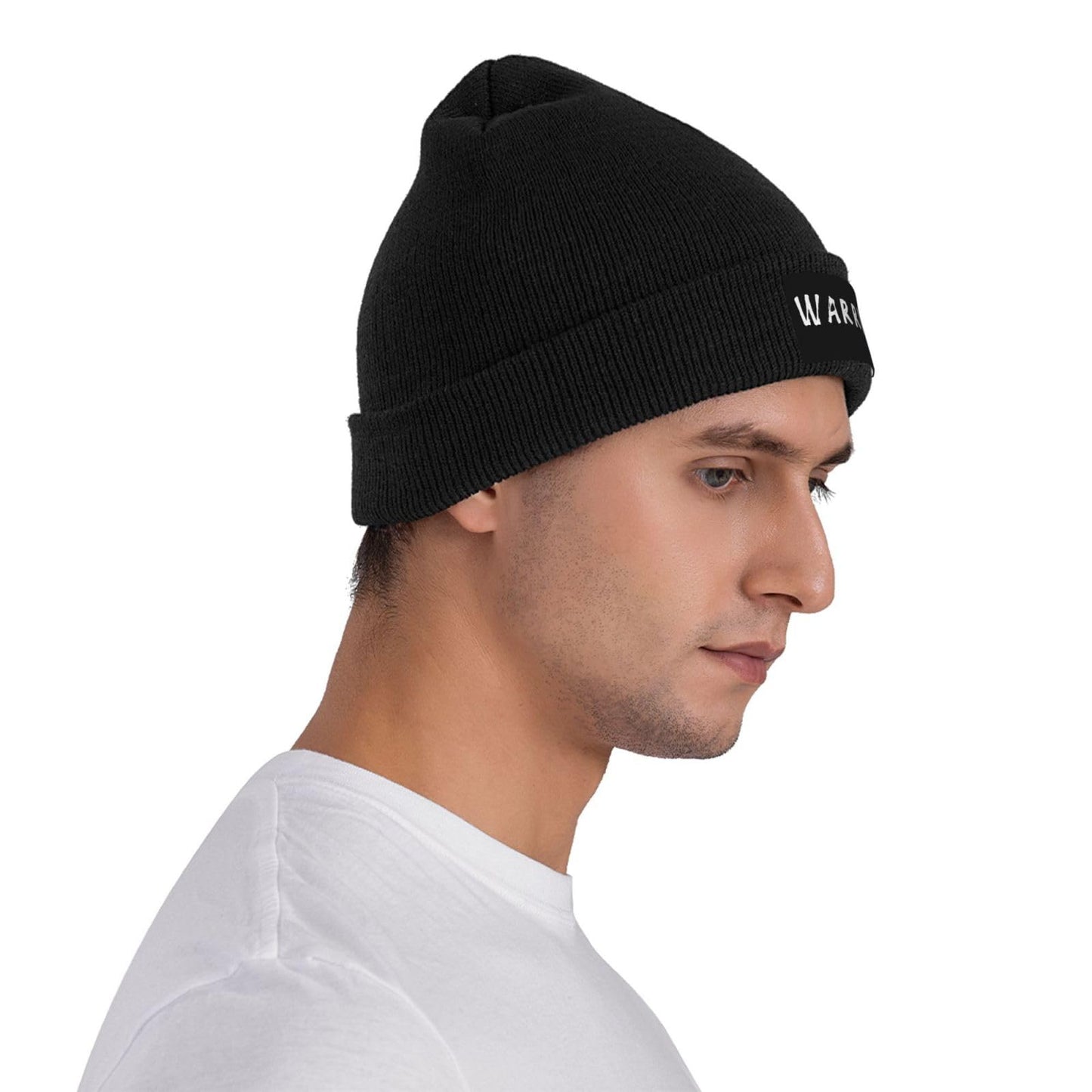 Warrior Prostate Cancer Awareness Hat Cuffed Knit Skull Cap Beanie Hats for Men Women, Knit Hat Ski Stocking Cuffed Cap Black