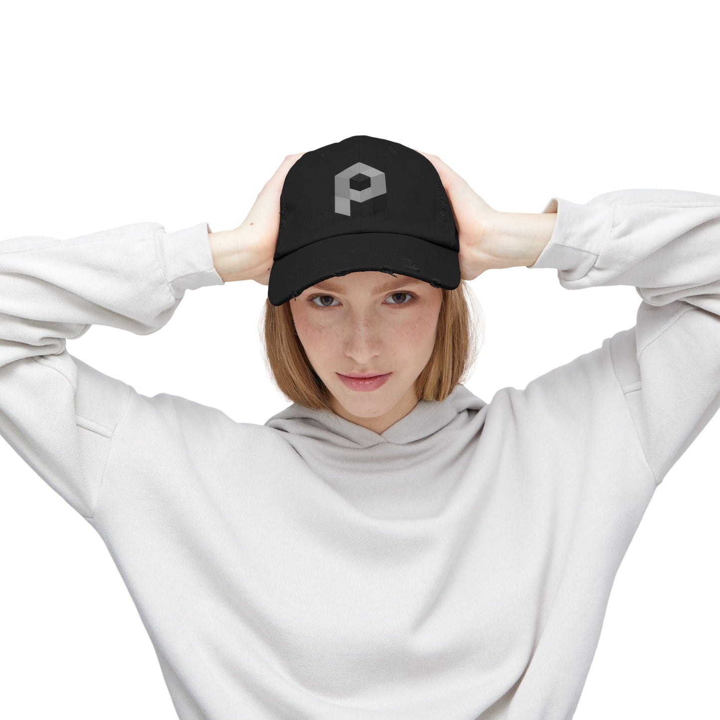 Unisex Pixel Athletics Logo Distressed Cap