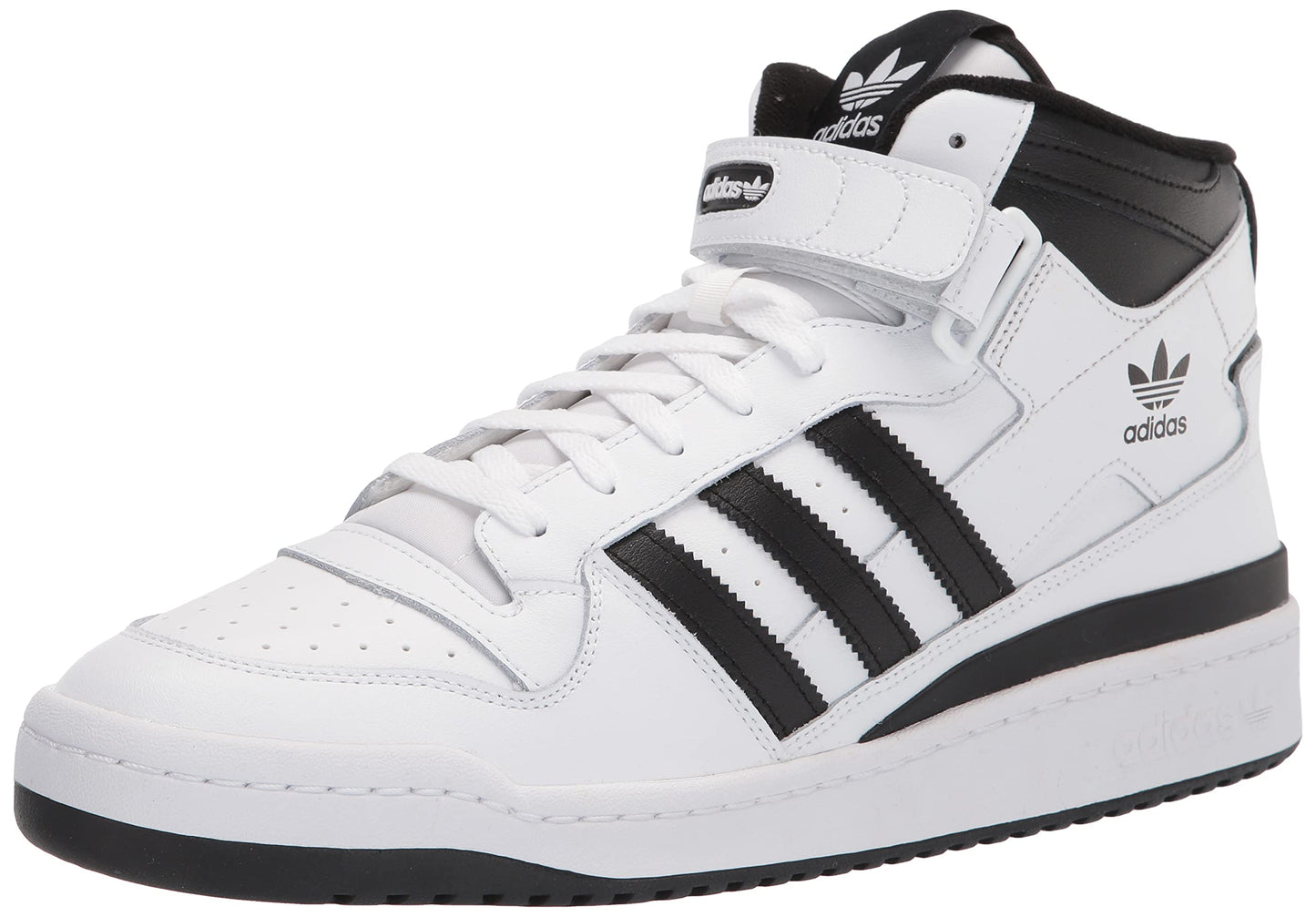 adidas Men's Forum Mid Sneaker, White/Black/White